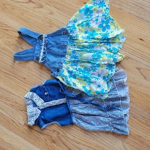 Toddler Girls Denim Dresses (2T)